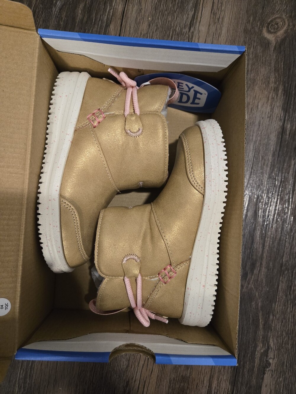 NWT Hey Dude Toddler Girl Camden Bow Boot - Size 10
